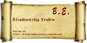 Bludovszky Endre névjegykártya